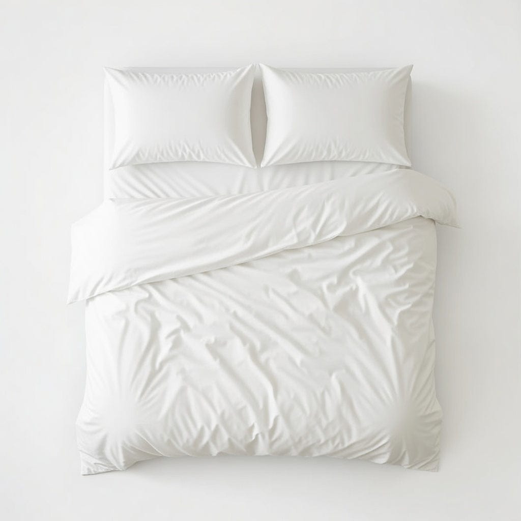 Houssea Housse de Couette Coton Blanc - Confort Luxueux et Pureté