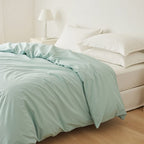 Houssea Housse de Couette Coton Bleu Nuit - Confort Absolu