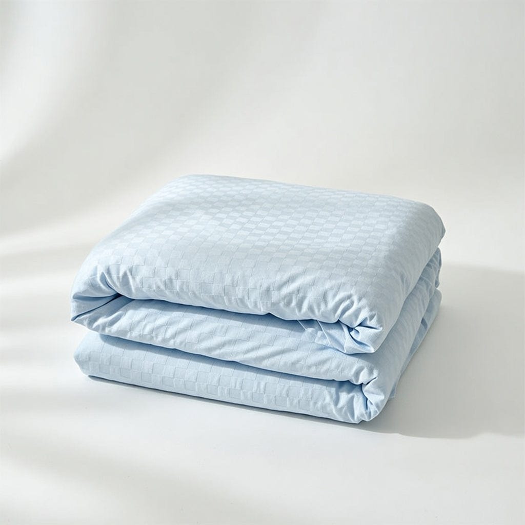 Houssea Housse de Couette Coton Gaufré Bleu Nuit - Confort Luxueux
