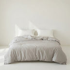 Houssea Housse de Couette Coton Gris - Confort Luxueux Toutes Tailles