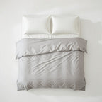 Houssea Housse de Couette Coton Gris - Confort Luxueux Toutes Tailles