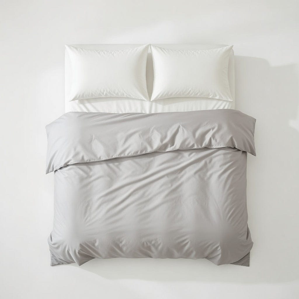 Houssea Housse de Couette Coton Gris - Confort Luxueux Toutes Tailles