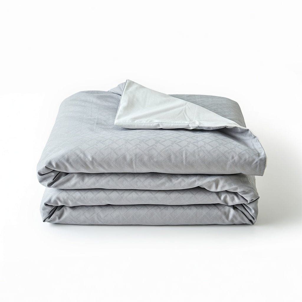 Houssea Housse de Couette Coton Lavé Grise - Confort Sophistiqué