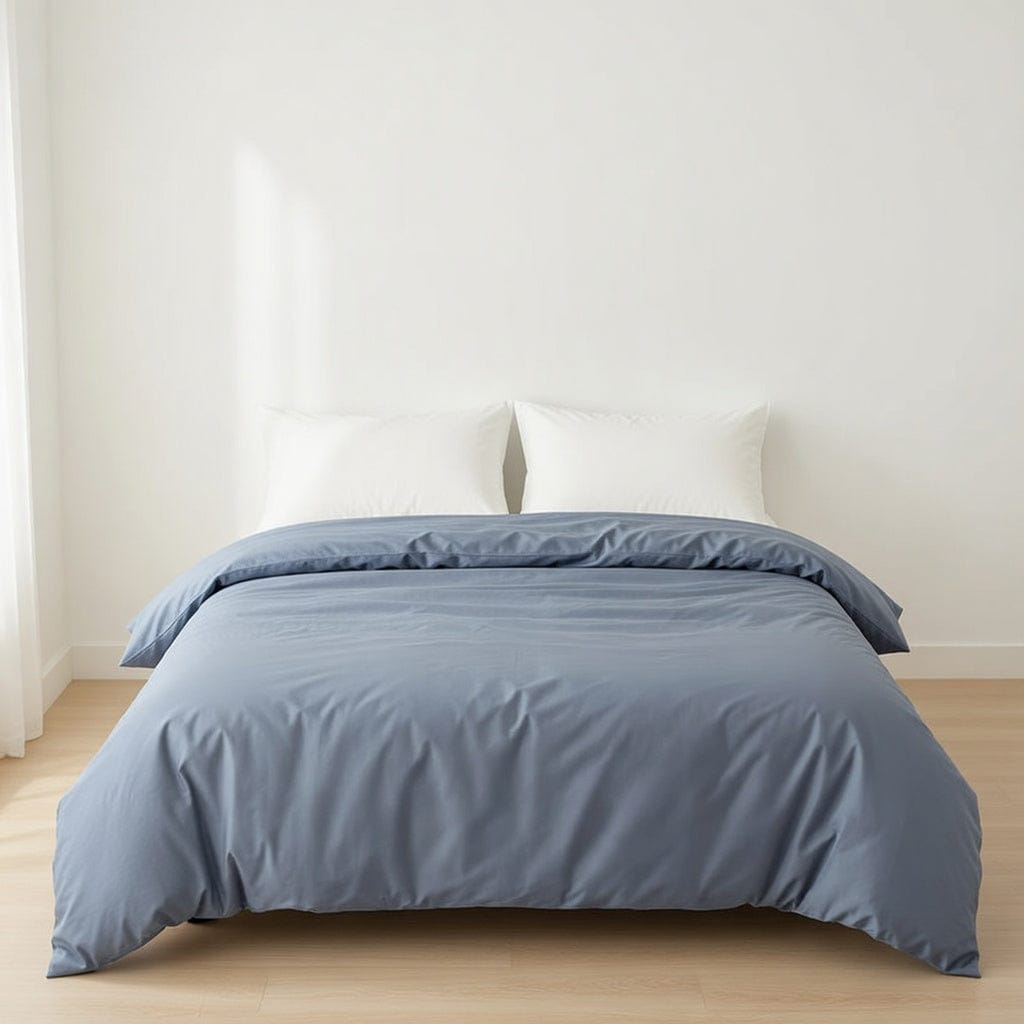 Houssea Housse de Couette Coton Premium Bleu Nuit - Confort Absolu