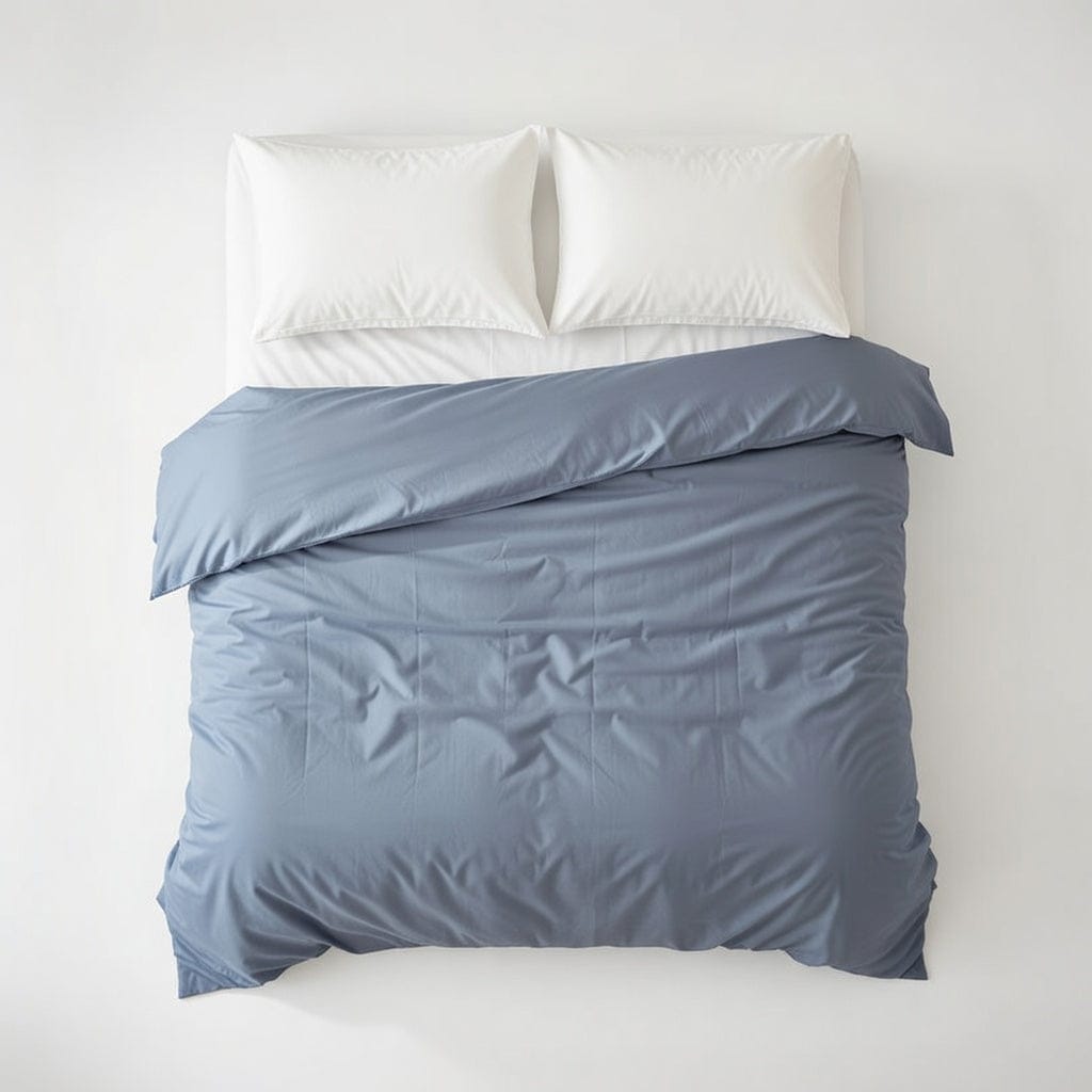 Houssea Housse de Couette Coton Premium Bleu Nuit - Confort Absolu