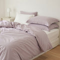 Houssea Housse de Couette Coton Rose Poudré - Confort Luxueux