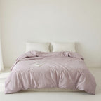 Houssea Housse de Couette Coton Rose Poudré - Confort Luxueux