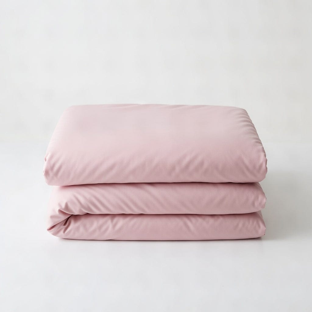 Houssea Housse de Couette Coton Rose Poudré - Confort Luxueux
