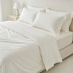 Houssea Housse de Couette en Soie Blanche - Luxe et Douceur Absolue