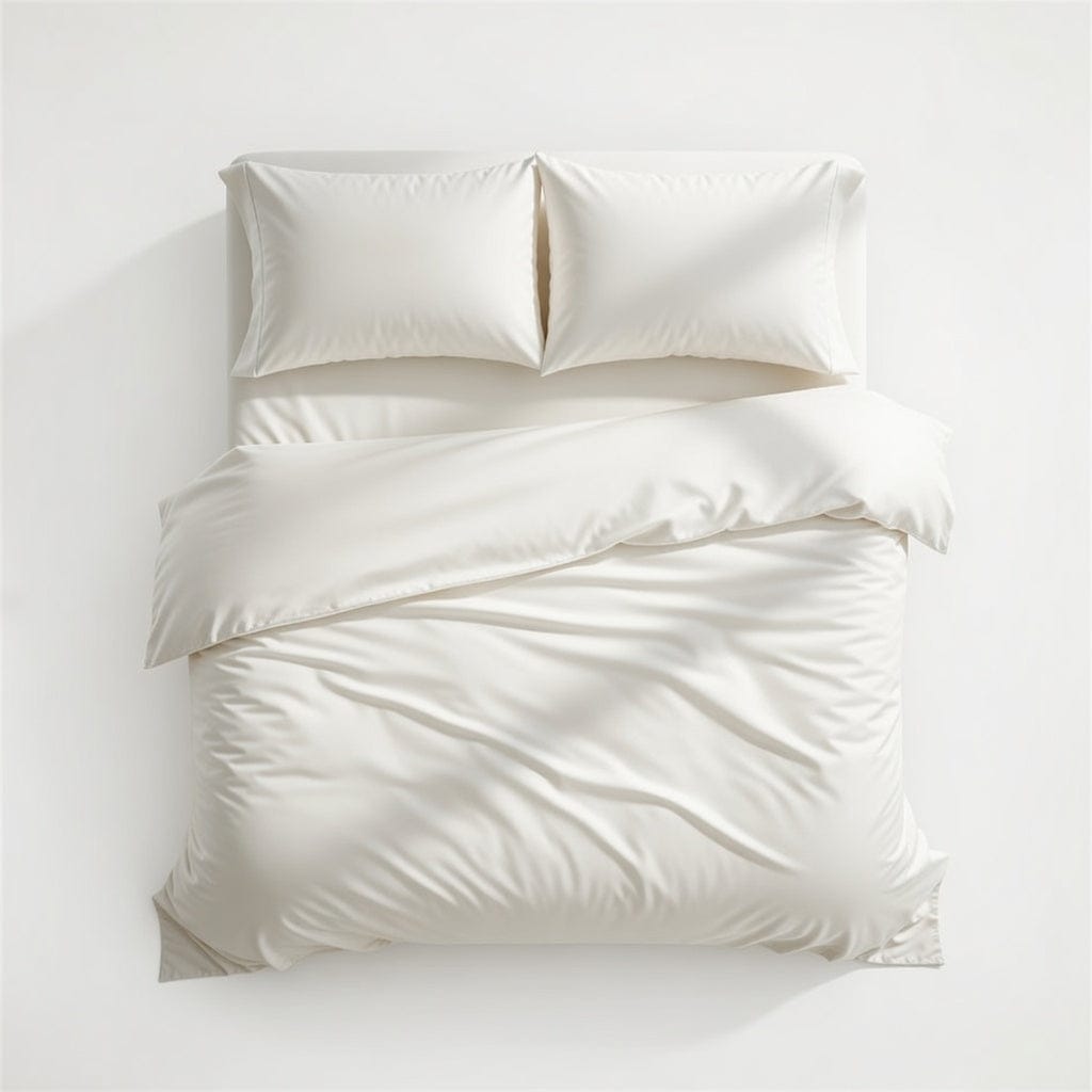 Houssea Housse de Couette en Soie Blanche - Luxe et Douceur Absolue