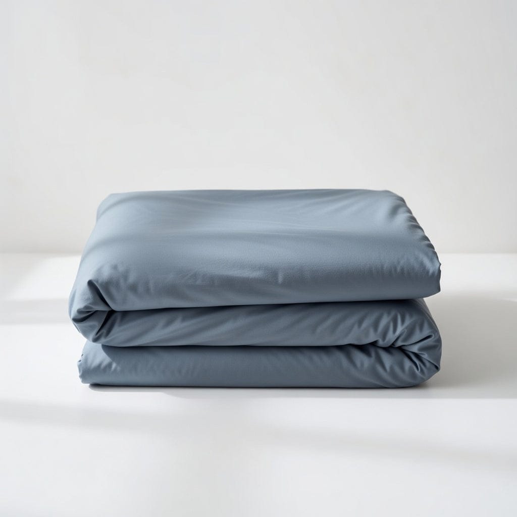 Houssea Housse de Couette en Soie Bleue - Élégance et Douceur