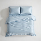 Houssea Housse de Couette en Soie Bleue - Luxe et Douceur Absolue