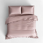 Houssea Housse de Couette en Soie Rose - Élégance et Confort Absolu