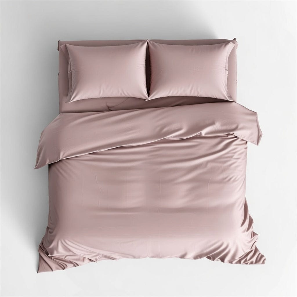 Houssea Housse de Couette en Soie Rose - Élégance et Confort Absolu