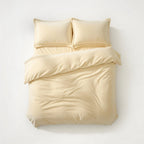 Houssea Housse de Couette Flanelle Beige - Confort Hivernal Luxueux