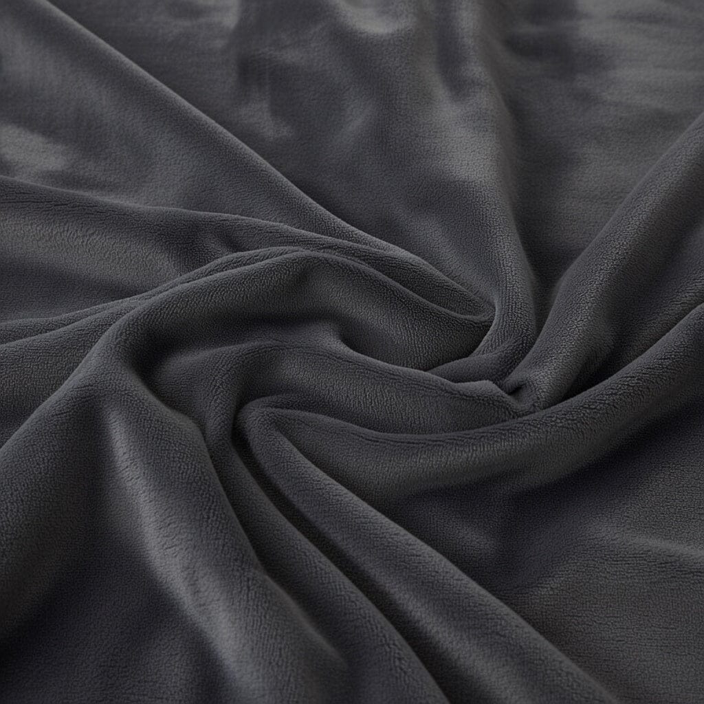 Houssea Housse de Couette Flanelle Noire - Confort Hivernal Luxueux