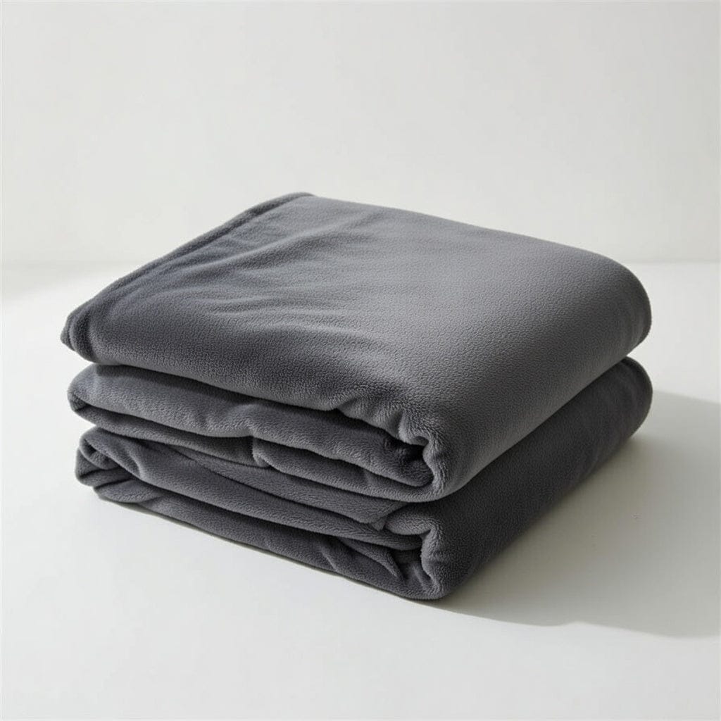 Houssea Housse de Couette Flanelle Noire - Confort Hivernal Luxueux