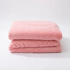 Houssea Housse de Couette Flanelle Rose - Confort Hivernal Chic