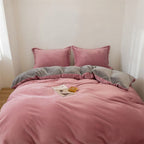 Houssea Housse de Couette Flanelle Rose - Douceur et Chaleur