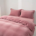 Houssea Housse de Couette Flanelle Rose Poudré - Confort Hivernal