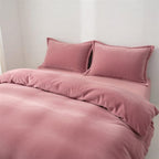 Houssea Housse de Couette Flanelle Rose Poudré - Confort Hivernal