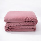 Houssea Housse de Couette Flanelle Rose Poudré - Confort Hivernal
