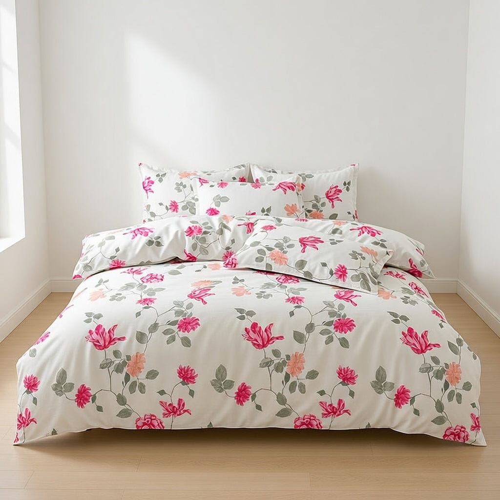 Houssea Housse de Couette Fleurie - Élégance et Confort Absolu