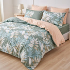 Houssea Housse de Couette Fleurie en Polyester - Confort et Élégance
