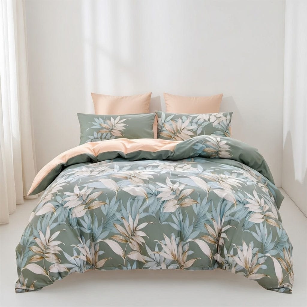 Houssea Housse de Couette Fleurie en Polyester - Confort et Élégance