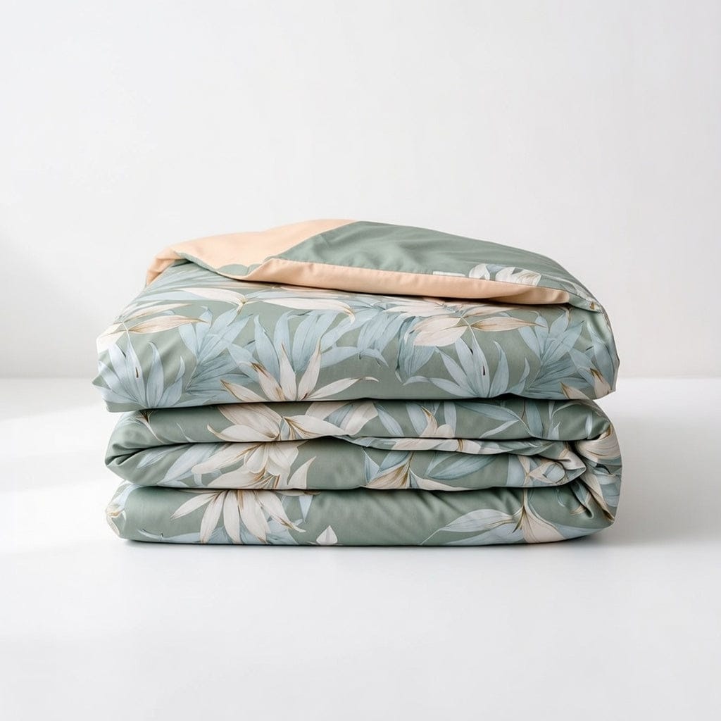 Houssea Housse de Couette Fleurie en Polyester - Confort et Élégance