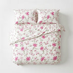 Houssea Housse de Couette Fleurie en Polyester - Confort Raffiné