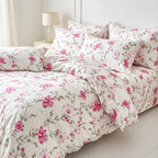 Houssea Housse de Couette Fleurie en Polyester - Confort Raffiné