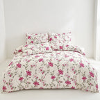 Houssea Housse de Couette Fleurie en Polyester - Confort Raffiné