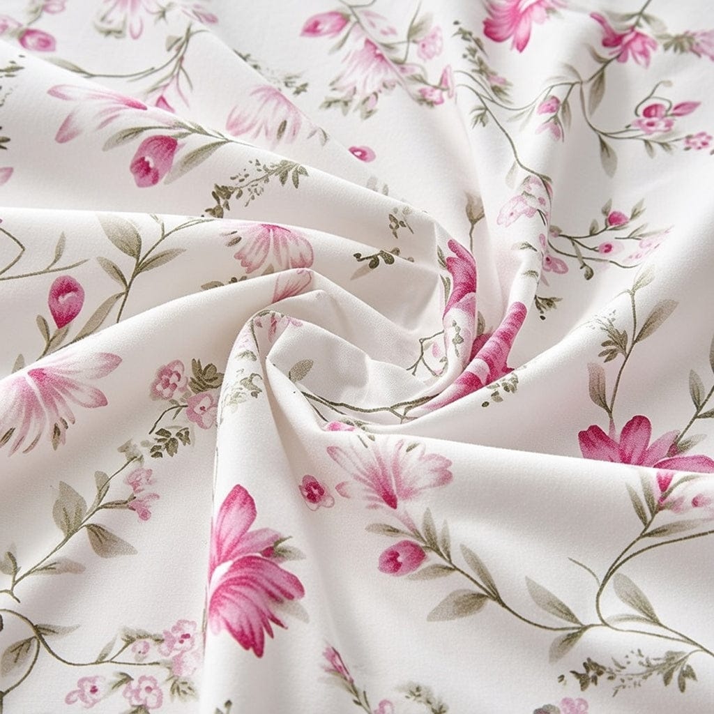 Houssea Housse de Couette Fleurie en Polyester - Confort Raffiné