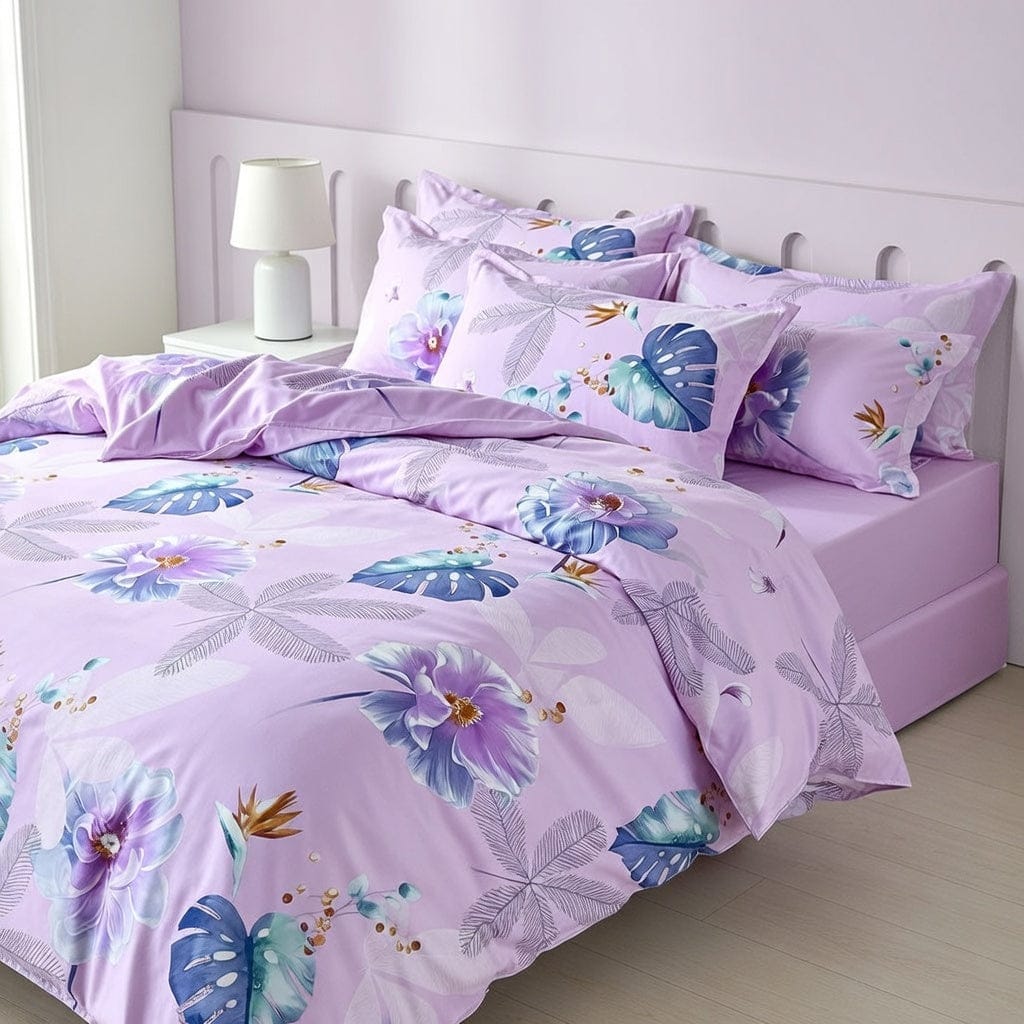 Houssea Housse de Couette Florale en Polyester - Confort et Élégance