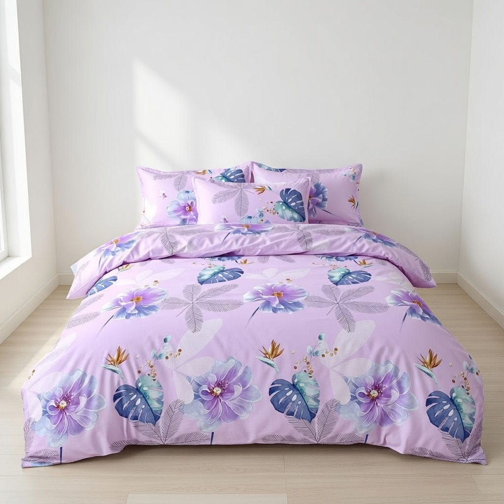 Houssea Housse de Couette Florale en Polyester - Confort et Élégance