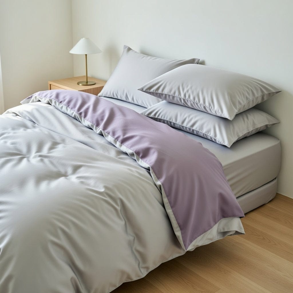 Houssea Housse de Couette Grise - Confort Luxueux et Élégance