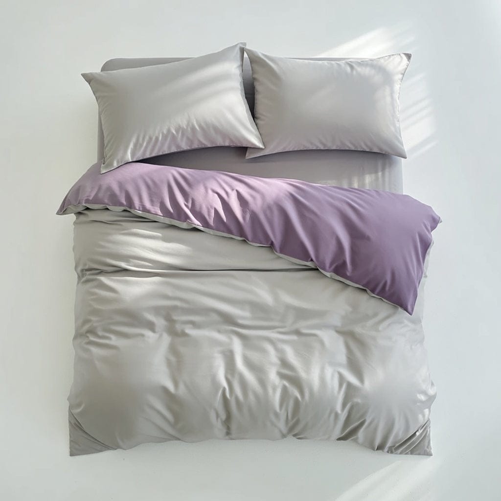 Houssea Housse de Couette Grise - Confort Luxueux et Élégance