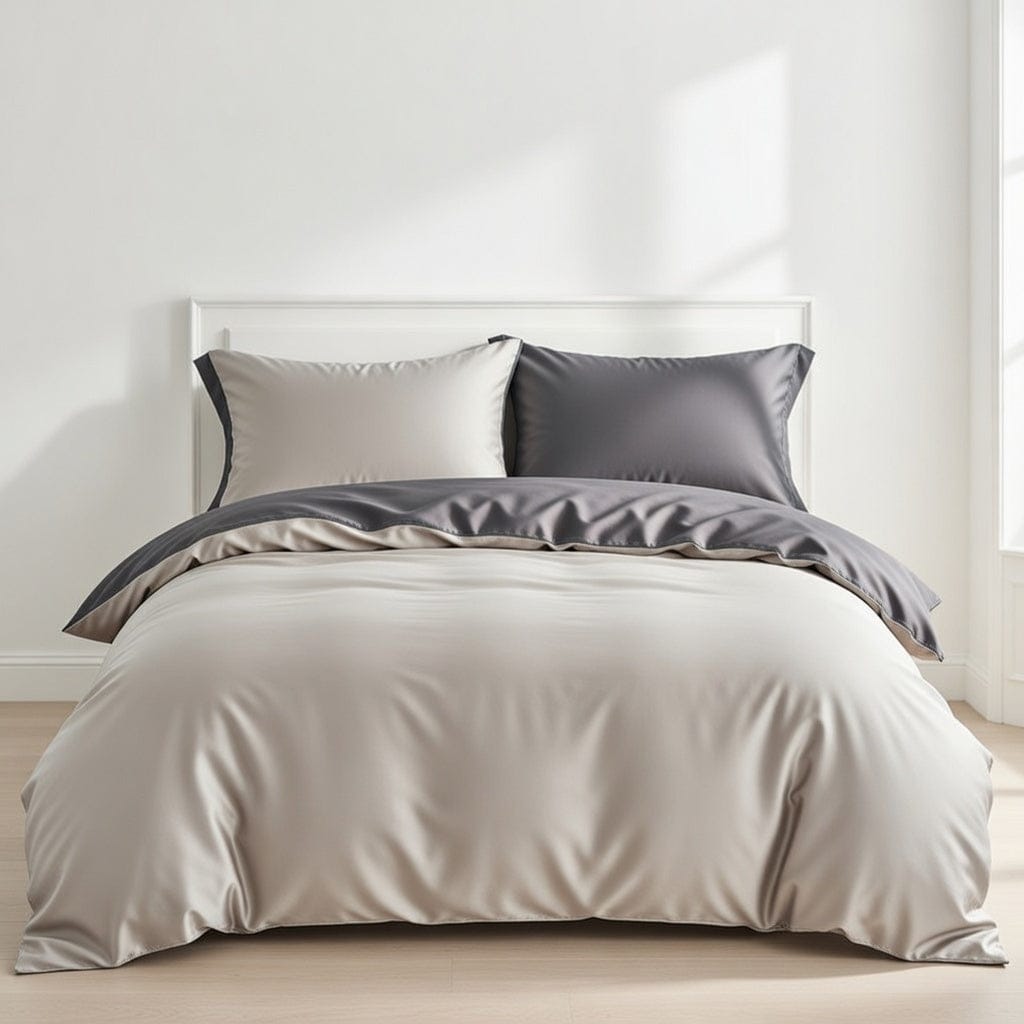 Houssea Housse de Couette Grise Dreamreal - Confort et Élégance