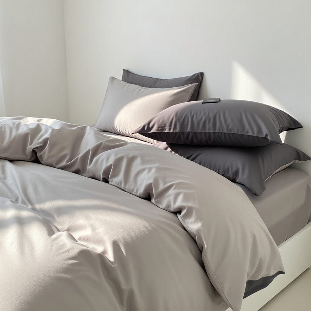 Houssea Housse de Couette Grise Dreamreal - Confort et Élégance