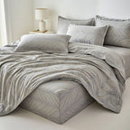 Houssea Housse de Couette Grise - Élégance et Confort Premium
