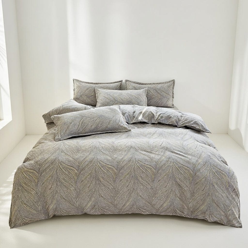 Houssea Housse de Couette Grise - Élégance et Confort Premium