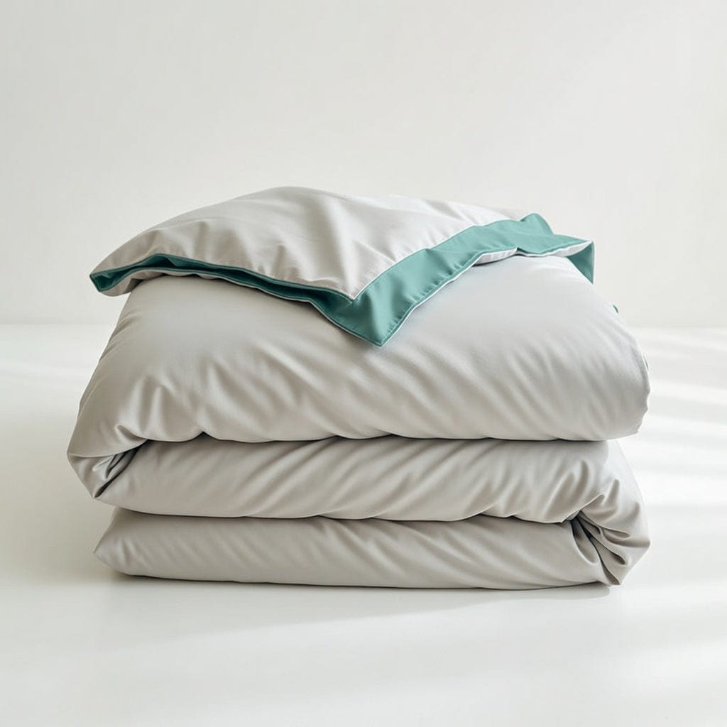 Houssea Housse de Couette Grise en Coton - Confort et Élégance