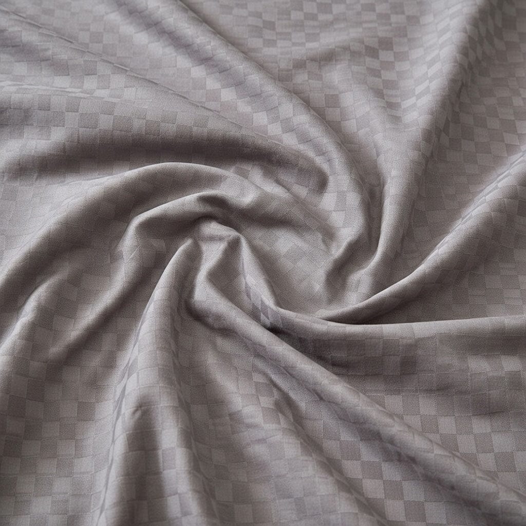 Houssea Housse de Couette Grise en Coton Lavé - Confort Luxueux