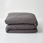 Houssea Housse de Couette Grise en Coton Lavé - Confort Luxueux