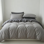 Houssea Housse de Couette Grise en Polyester - Confort et Élégance