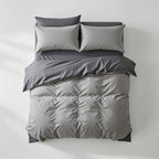 Houssea Housse de Couette Grise en Polyester - Confort et Élégance
