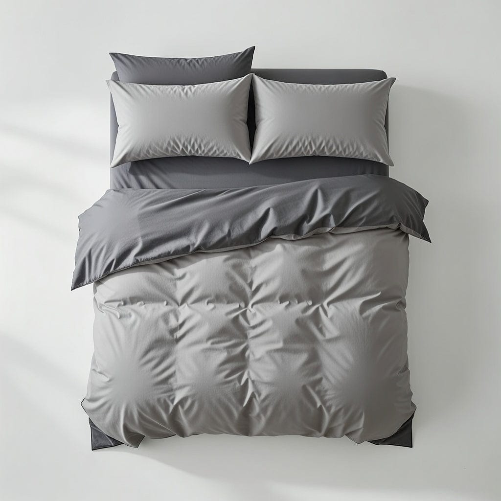 Houssea Housse de Couette Grise en Polyester - Confort et Élégance
