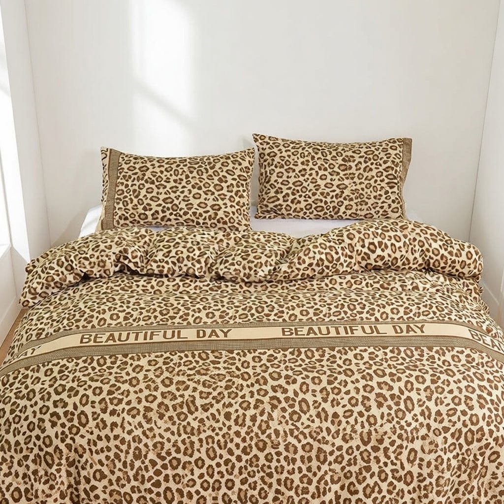Houssea Housse de Couette Léopard en Microfibre - Élégance Sauvage