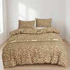 Houssea Housse de Couette Léopard en Microfibre - Élégance Sauvage